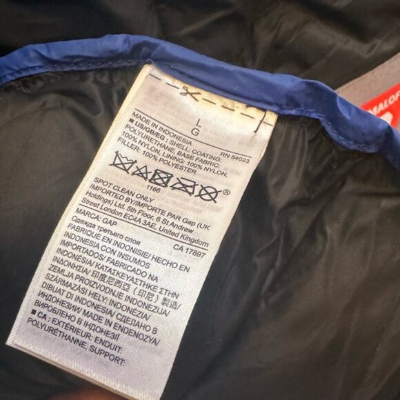 Gap NEW Shiny Puffer Jacket Hood Oversized Pockets Synthetic Cozy Parka Warm L - Picture 9 of 16